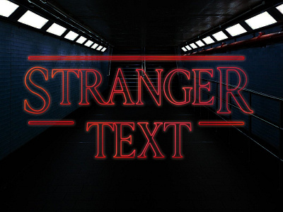 Free Stranger Things PSD Text Style 80s art childhood classic decade design eightees eleven epic fanart futuristic logo package photoshop psd retro sci fi science fiction space stranger things