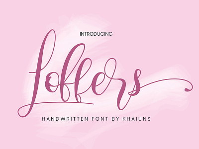 Free Loffers Handwritten Font bouncy calligraphy clean contemporary cool elegant fancy fonts fun hand drawn hand lettering handdrawn marker pen notebook playful retro sans script typography vintage