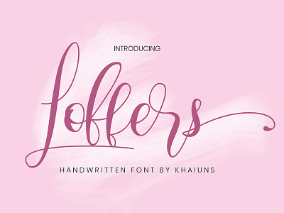 Free Loffers Handwritten Font