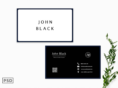 Free Black & White Business Card Template