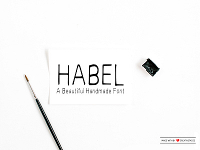 Free Habel Handwriting Font bold brush brushed brutal fashion font french hand lettered font hand lettering ink logo modern paint painted rough script script font typeface watercolor watercolour