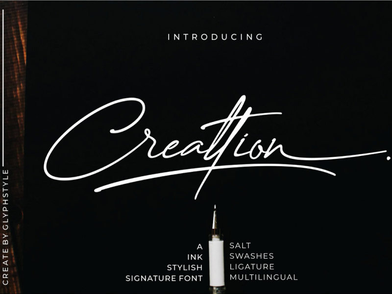 Free Creattion Signature Font by Team Account Creativetacos on Dribbble