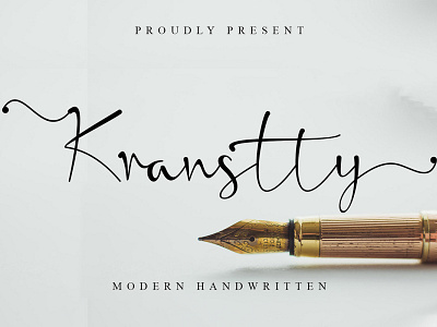 Free Kranstty Handwritten Font brush font grunge hand handmade letter lettering mac manual marker modern retro script ttf typeface typography unique window windows