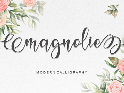 Free Magnolie Calligraphy Font alternate alternative art branding characters cool craft creative design handwritten international kerning latin ligature logo marker modern natural otf print ready script