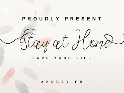 Free Stay at Home Script Font