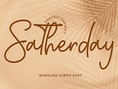 Free Satherday Script Font alternate branding calligraphy font clean creative design elegant font handwritten logo lovely luxury modern monoline script signature font wedding invitation