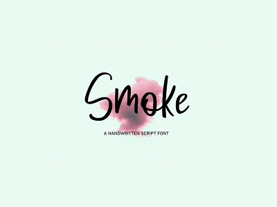 Free Smoke Handwritten Font