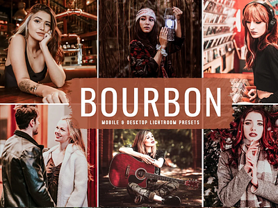 13 Bourbon Lightroom Presets | Mobile + Desktop | 2021