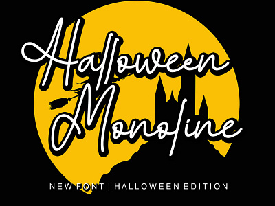 Halloween Monoline Font Free Download clean creative design font illustration modern