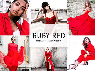 Ruby Red Mobile & Desktop Lightroom Presets professional add ons