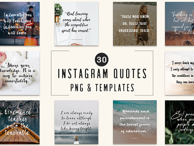 Free 30 Instagram Quotes Templates For 2022 clean colorful creative design font illustration logo modern ui