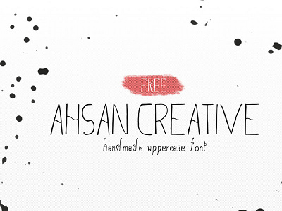 Free Ahsan Creative Lovely Sans Serif Font letters logo marker marker pen notes pen school simple titles typeface uppercase
