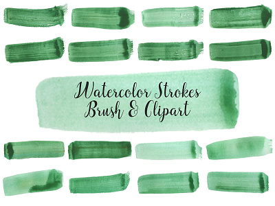 Watercolor Strokes PNG and Brush Vol. 2