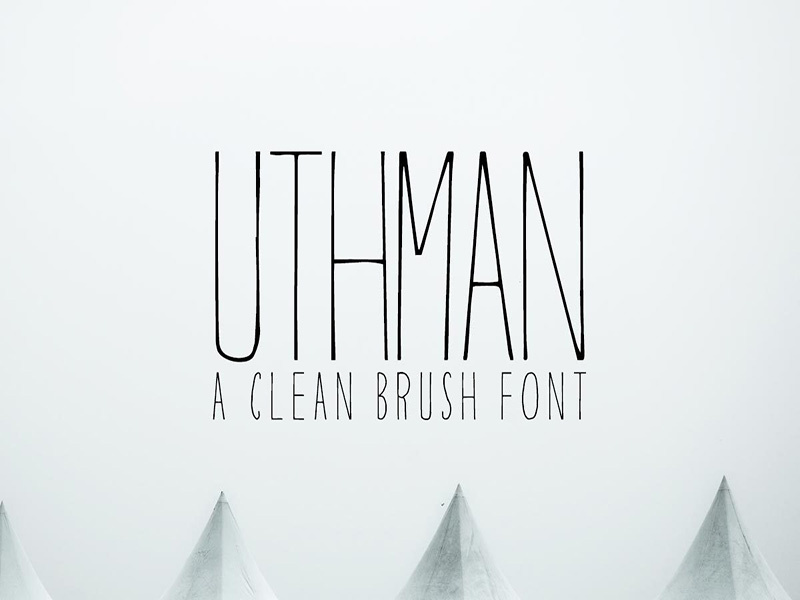 Free Uthman Brush Thin Font texture rusty natural texture music messy brushes logo ink horror hardcore handwritten font handmade brush