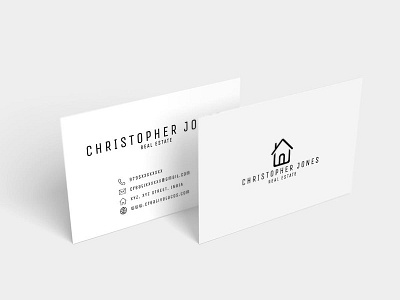 Free Real Estate Minimal Business Card developer design creative corporate coder clean card call business card business bold black