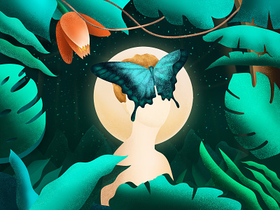 Illustration of the Dark Forest Goddess