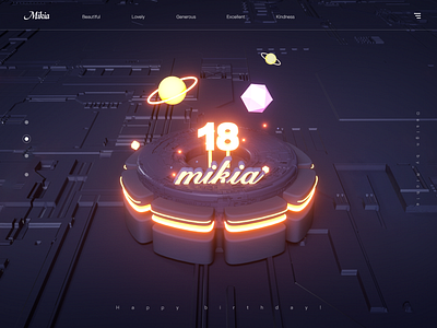 Mikia Happy birthday! design ui web