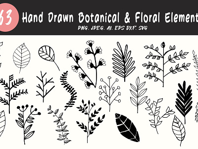 60+ Botanical & Floral Elements