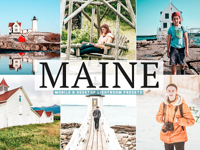 Free Maine Mobile & Desktop Lightroom Presets branding design design art desktop design download dribbble dribbble best shot free freebie illustration lightroom presets mobile photography presets ui ux