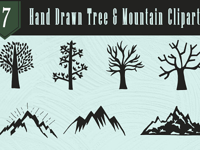 Free Handmade Tree & Mountain Cliparts arrow background blackboard border chalk menu chalkboard chalkboard menu chalkboard texture chalks clipart corners decorative divider doodle drawing flowers frame graphic grunge isolated