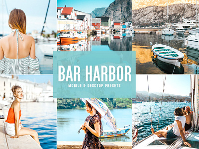 Free Bar Harbor Mobile & Desktop Lightroom Presets branding design design art desktop design download dribbble dribbble best shot free freebie illustration lightroom presets mobile photography presets ui ux wedding presets