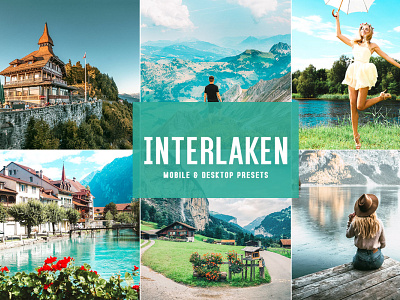 Free Interlaken Mobile & Desktop Lightroom Presets branding design design art desktop design download dribbble dribbble best shot free freebie illustration lightroom presets mobile photography presets ui ux wedding presets