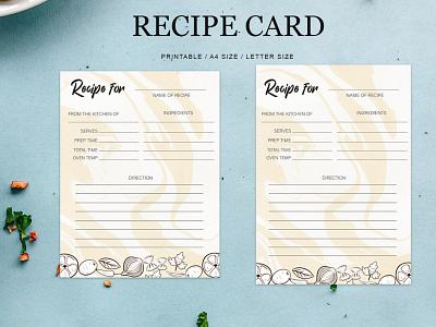 Free Recipe Card Printable Template branding design dribbble dribbble best shot free illustration photography printable recipe card template