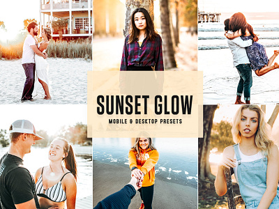 Free Sunset Glow Mobile & Desktop Lightroom Presets graphic design