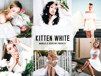 Kitten White Mobile & Desktop Lightroom Presets wedding presets