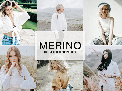 Merino Mobile & Desktop Lightroom Presets wedding presets