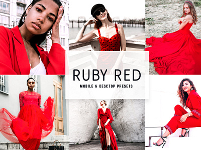 Ruby Red Mobile & Desktop Lightroom Presets wedding presets