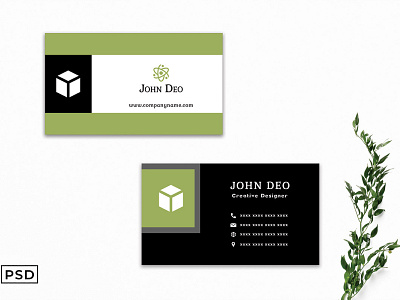 Free Ornamental Business Card Template dribbble best shot graphic design