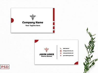 Free Red Business Card Template V2 graphic design