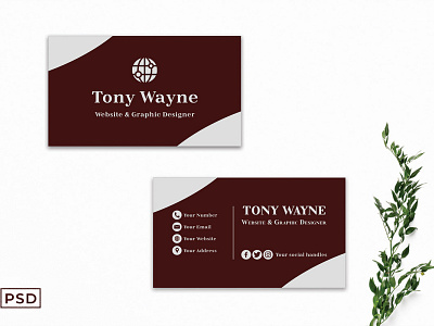 Free Red Creative Business Card Template V2 graphic design