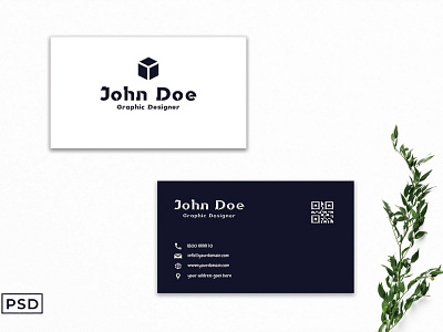 Free Minimal Blue Business Card Template