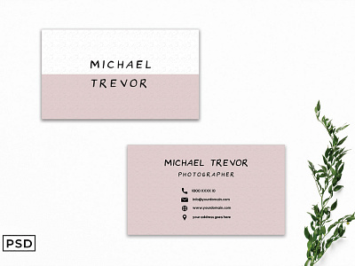 Free Simple Business Card Template V4 graphic design