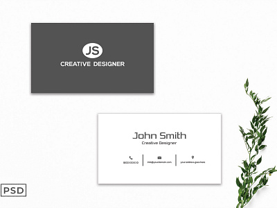 Free Minimal Business Card Template V6 graphic design