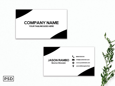 Free Minimal Business Card Template V7 graphic design