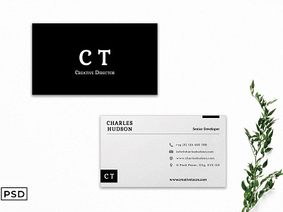 Free Modern Business Card Template V3 graphic design