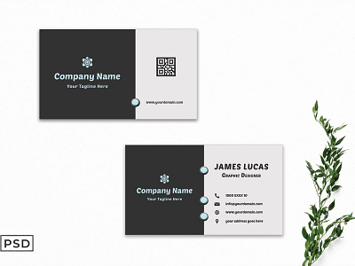 Free Modern Business Card Template V4 graphic design