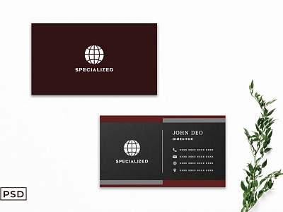 Free Sober Business Card Template V4 graphic design