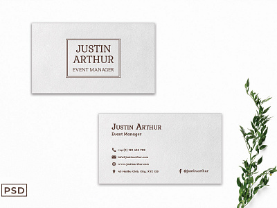 Free Simple Modern Business Card Template V2 graphic design