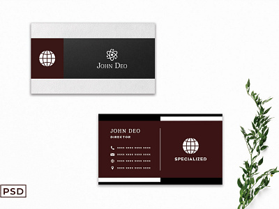 Free Modern Ornamental Business Card Template V1 graphic design