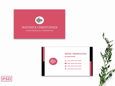 Free Red Sober Business Card Template V2 graphic design