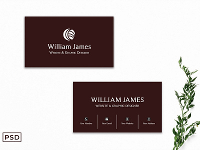 Free Red Minimal Business Card Template V2 graphic design