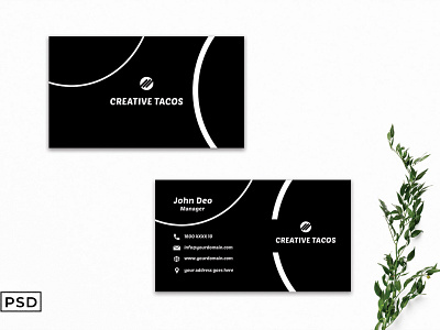 Free Black & White Creative Business Card Template V2