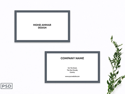 Free Sober Minimalist Business Card Template V2 graphic design