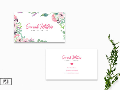 Free Floral Business Card Template V2 graphic design