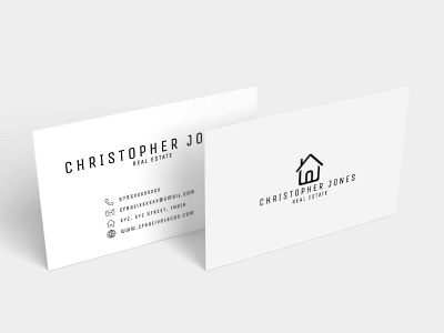 Free Real Estate Minimal Business Card graphic design