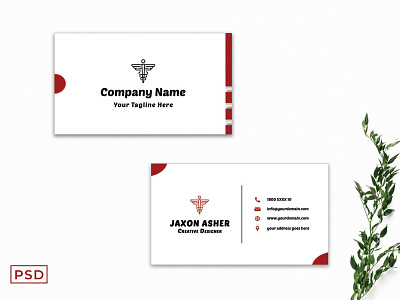 Free Red Business Card Template V2 graphic design